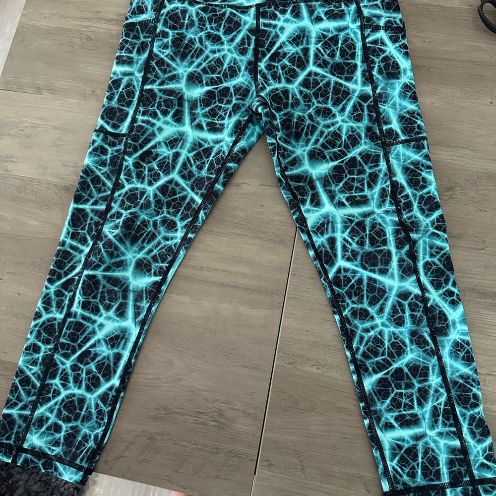 CVG TEAL CAPRI LENGTH LEGGINGS - Picture 2 of 8